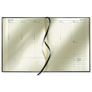 Collins 2013 Quarto Appointment Diary Hourly Week to View with Index W210xH260mm Black Ref QB7 Ident: 307A