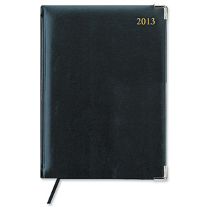 Collins 2013 Classic Desk Diary Manager Week to View Appointments Hourly W190xH260mm Black Ref 1210VBLK Ident: 307B