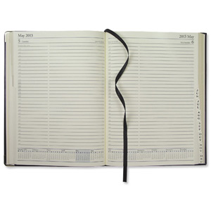 Collins 2013 Classic Desk Diary Day to Page Appointments Half-Hourly W148xH210mm A5 Black Ref 1250V Ident: 307B