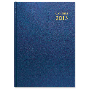 Collins 2013 Desk Diary Day to Page Current and Forward Year Planners W210xH297mm A4 Blue Ref 44BLU Ident: 309A