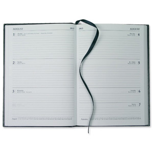 Collins 2013 Desk Diary Week to View Current and Forward Year Planners W210xH297mm A4 Black Ref 40BLK Ident: 309A