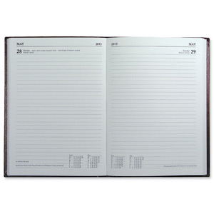 Collins 2013 Royal Diary Leathergrain Day to Page W148xH210mm A5 Black Ref 52BLK Ident: 309A