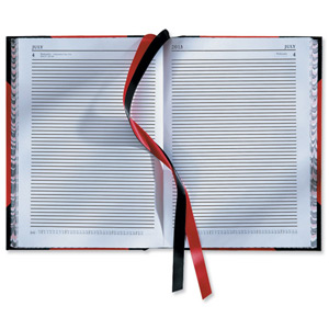 Collins 2013 Big Diary 2 Pages per Day Spring Loaded Spine W210xH297mm A4 Red / Black Ref 42RED Ident: 308A