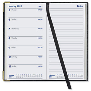 Collins 2013 Desk Diary Pocket Weekly Note Appointments H152xW80mm Assorted Ref CNB Ident: 308D