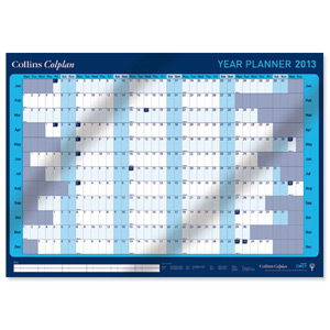 Collins Colplan 2013 Year Planner Laminated with Note Space W594xH840mm A1 Ref CWC9