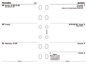 Filofax 2013 Diary Refill Insert Pocket Week to View W81xH120mm Ref 6822113 Ident: 304C