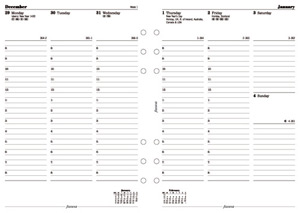 Filofax 2013 Diary Refill Insert Week to View W148XH210mm A5 Ref 6852113 Ident: 304C