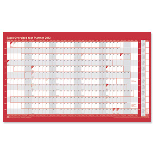 Sasco 2013 Oversized Year Planner Unmounted W1110xH610mm Ref 2400592