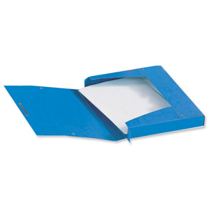 Elba Eurofolio Filing Box Pressboard 25mm Capacity Elasticated Closure A4 Blue Ref A45000031 [Pack 10]