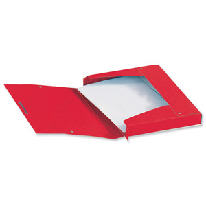 Elba Eurofolio Filing Box Pressboard 25mm Capacity Elasticated Closure A4 Red Ref A45000091 [Pack 10]