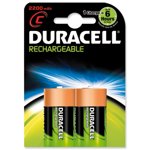 Duracell Battery Rechargeable Accu NiMH 2200mAh C Ref 81364720 [Pack 2] Ident: 646C