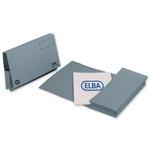 Elba Probate Wallets Manilla 315gsm Full Flap Foolscap Blue Ref 100090048 [Pack 25] Ident: 191B