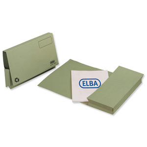 Elba Probate Wallets Manilla 315gsm Full Flap Foolscap Green Ref 100090050 [Pack 25]