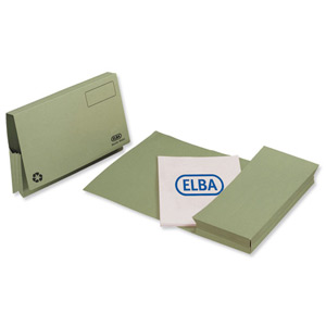 Elba Probate Wallets Manilla 315gsm Full Flap Foolscap Green Ref 100090050 [Pack 25] Ident: 191B