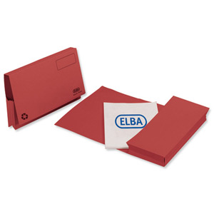 Elba Probate Wallets Manilla 315gsm Full Flap Foolscap Red Ref 100090053 [Pack 25]