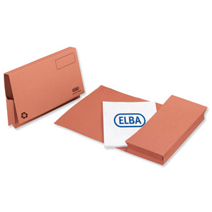 Elba Probate Wallets Manilla 315gsm Full Flap Foolscap Orange Ref 100090051 [Pack 25]