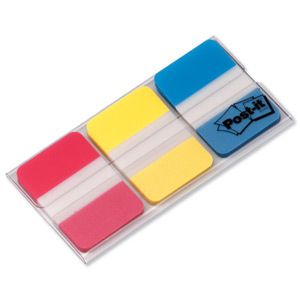 Post-it Index Strong 25mm Assorted Red Yellow and Blue Ref 686-RYB [Pack 66] Ident: 59A