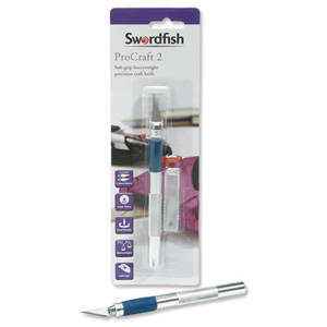 Swordfish Craft Knife Soft Grip Refillable Ref 43000/40135