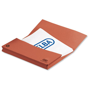 Elba Document Wallet Half Flap 285gsm Capacity 32mm Foolscap Orange Ref 100090241 [Pack 50] Ident: 190A