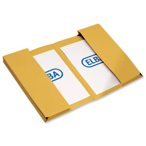 Elba Twin Pocket Document Wallet 250gsm Capacity 2x28mm Foolscap Yellow Ref 100092108 [Pack 25]