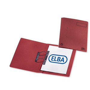 Elba Heavyweight Spring File Manilla 380gsm Foolscap Red Ref 100092105 [Pack 25] Ident: 198D