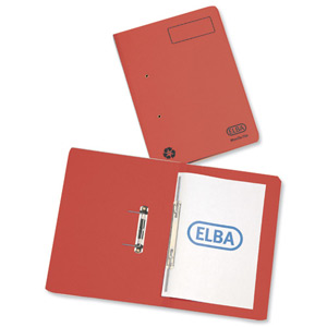 Elba Spirosort Transfer Spring File Recycled 315gsm 35mm Foolscap Red Ref 100090288 [Pack 25] Ident: 198A
