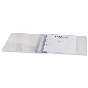 Snopake Executive Ring Binder Polypropylene 2 O-Ring 25mm Size A4 Clear Ref 13371 [Pack 10] Ident: 218D