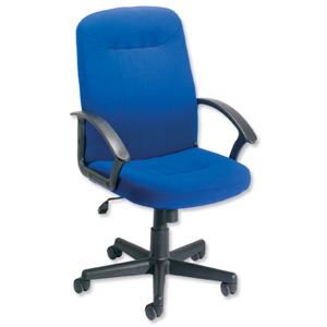 Trexus High Back Manager Armchair W520xD420xH420-520mm Backrest H620mm Blue