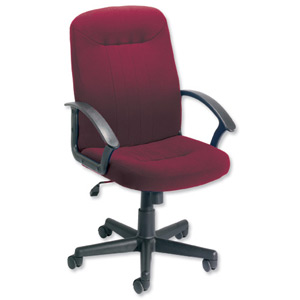 Trexus High Back Manager Armchair W520xD420xH420-520mm Backrest H620mm Burgundy Ident: 397C