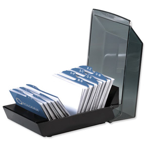 Rolodex Card Tray Index Capacity 100 Cards 67x102mm Black Ref S0793430 Ident: 341C