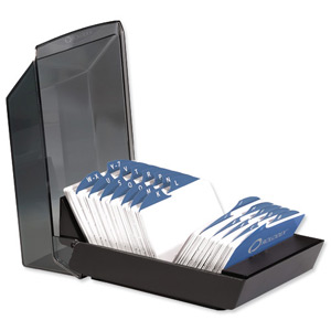 Rolodex VIP Card Tray Capacity 500 Cards 57x102mm Black Ref S0793840