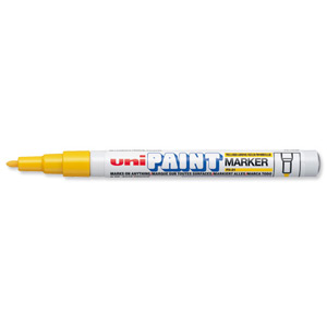 uni Paint Marker Bullet Tip Fine Point PX21 Line Width 0.8-1.2mm Yellow Ref 9001956 [Pack 12]