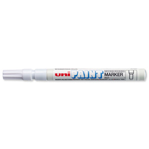 uni Paint Marker Bullet Tip Needlepoint PX203 Line Width 0.8mm White Ref 9001992 [Pack 12] Ident: 95E