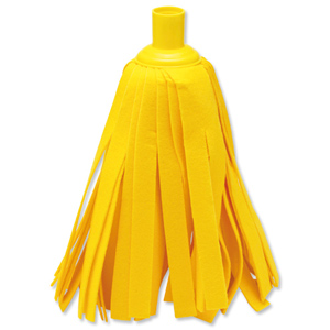 Cloth Mop Head Refill Thick Absorbent Strands Yellow Ident: 579B