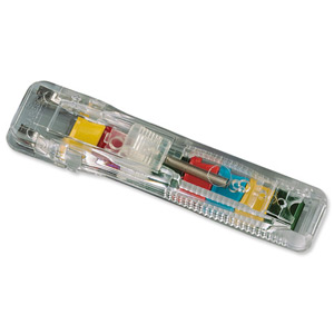 Rapesco Supaclip 40 Dispenser with 25 Clips for 40 Sheets of 80 gsm Multicoloured Ref RC4025MC Ident: 364A