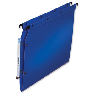 Elba Suspension File Lateral Polypropylene V-Base Foolscap Blue Ref 100330583 [Pack 25] Ident: 214A