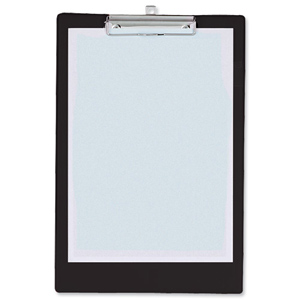 Clipboard Standard with Pen Holder Foolscap Black