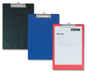 Clipboard Standard with Pen Holder Foolscap Blue