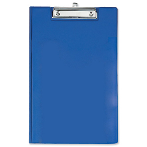 Clipboard Fold Over with Pocket and Pen Holder Foolscap Blue