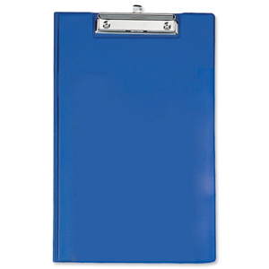 Clipboard Fold Over with Pocket and Pen Holder Foolscap Blue Ident: 343A