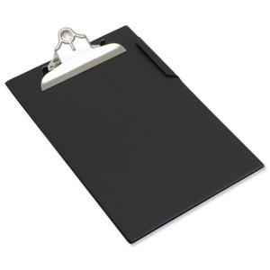 Clipboard PVC Finish Heavy Duty Foolscap Black Ident: 343C