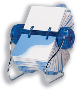 Rotadex Flix Rotary File Unit for 400 A7 105x74mm Cards Blue Chill Ref FLIXA7/400BE