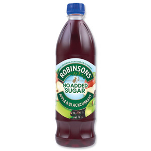 Robinsons Special R Squash No Added Sugar 1 Litre Apple and Blackcurrant Ref A02045 [Pack 12] Ident: 624C
