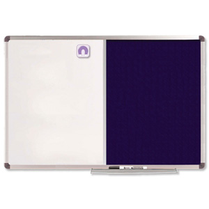 Nobo Classic Combination Board Magnetic Drywipe and Felt W1200xH900mm Blue Ref 1902258 Ident: 262A
