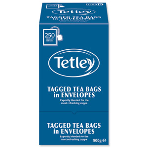 Tetley Tea Bags Tagged in Envelope High Quality Ref 1159B [Pack 250]