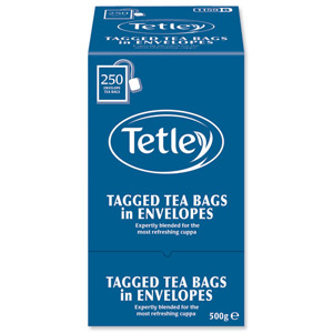 Tetley Tea Bags Tagged in Envelope High Quality Ref 1159B [Pack 250] Ident: 608A