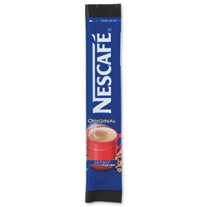 Nescafe Original Instant Coffee Granules Decaffeinated Stick Sachets Ref 5219617 [Pack 200] Ident: 611B