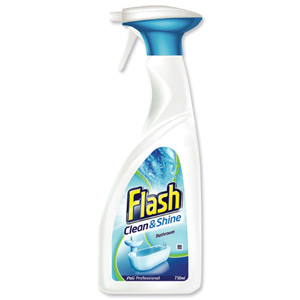 Flash Clean and Shine Bathroom Cleaner Trigger Spray 750ml Ref Y03504 [Pack 2]