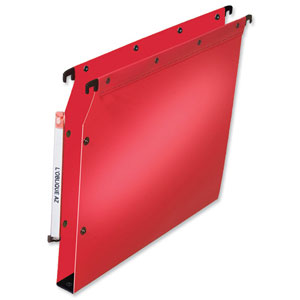 Elba Suspension File Lateral Polypropylene 30mm Base Foolscap Red Ref 100330595 [Pack 25] Ident: 214A
