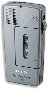 Philips 488 Analogue Pocket Memo Rechargeable REC/BATT Audible Warning Ref LFH0488-00 Ident: 669B
